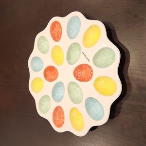 "Celebrate Easter Together" 18 slot egg holder plate, new
